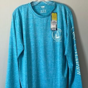 VXN Active Mens Solar UPF Shirt St Maarten Yacht Club Long Sleeve Sz Small